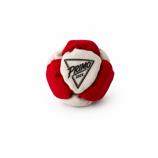 White - Red hacky sack
